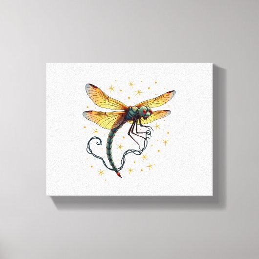Weihnachtslicht-Dragonfly Leinwanddruck (Vorderseite)