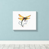 Weihnachtslicht-Dragonfly Leinwanddruck (Insitu (Holzboden))