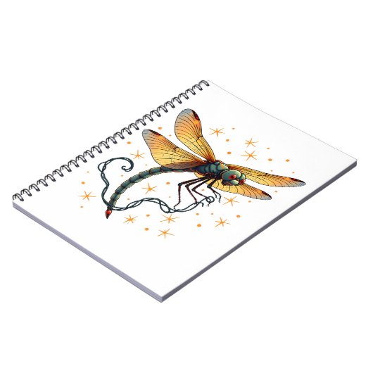 Weihnachtslicht-Dragonfly Notizblock (Linke Seite)