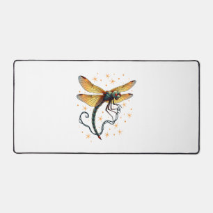 Weihnachtslicht-Dragonfly Schreibtischunterlage