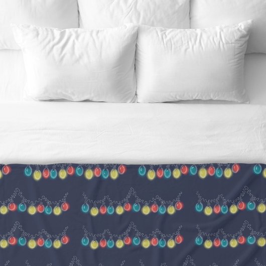 Weihnachtslicht Dunkelblau Fleece Blanket