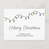 Weihnachtslicht Feierliche Feiertage Postkarte (Vorderseite)