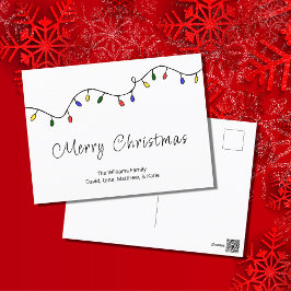 Weihnachtslicht Feierliche Feiertage Postkarte