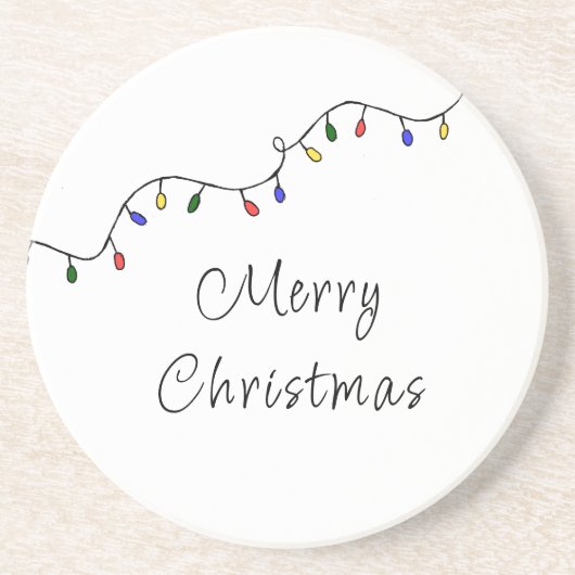 Weihnachtslicht Feierliche Retro-Feiertage Getränkeuntersetzer (Vorne)