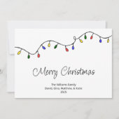 Weihnachtslicht Feierliche Retro Feiertagskarte (Vorderseite)