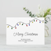 Weihnachtslicht Feierliche Retro Feiertagskarte (Stehend Vorderseite)