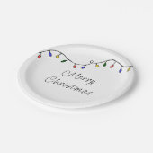 Weihnachtslicht Feiertag Party Pappteller (Schrägansicht)