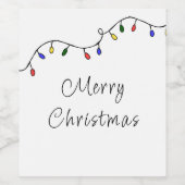 Weihnachtslicht Feiertag Weinetikett (Einzelnes Label)