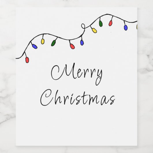 Weihnachtslicht Feiertag Weinetikett (Einzelnes Label)