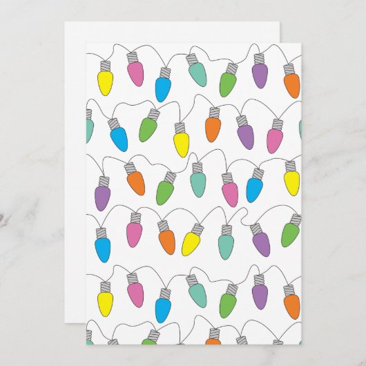 Weihnachtslicht Feiertagskarte (Vorne/Hinten)