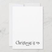 Weihnachtslicht Feiertagskarte (Rückseite)