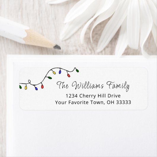 Weihnachtslicht Festliche Moderne Rücksendeadresse (Insitu)