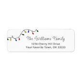 Weihnachtslicht Festliche Moderne Rücksendeadresse (Vorne)