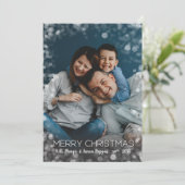 Weihnachtslicht-Foto Feiertagskarte (Stehend Vorderseite)