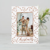 Weihnachtslicht-Foto Folien Feiertagskarte (Stehend vorne)