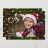 Weihnachtslicht-Foto Frame-Urlaubskarte Einladung (Vorne/Hinten)