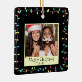 Weihnachtslicht - Foto und Botschaft Keramikornament (Rechts)