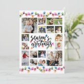 Weihnachtslicht Frohe Festtage 16 Fotos Feiertagskarte (Stehend Vorderseite)