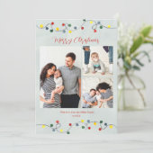 WeihnachtsLICHT Frohe Weihnachten Familie Foto (Stehend Vorderseite)