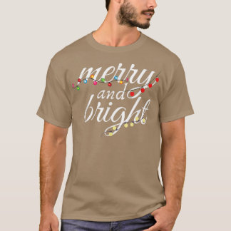 Weihnachtslicht fröhliche und helle Dekorationen T-Shirt