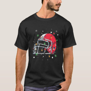 Weihnachtslicht Funny American Football Helm T-Shirt