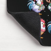 WeihnachtsLICHT Funny Chickens Lover Anim Mousepad (Ecke)