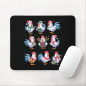 WeihnachtsLICHT Funny Chickens Lover Anim Mousepad (Mit Mouse)