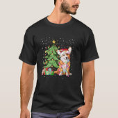 Weihnachtslicht Funny Corgi Dog Matching Family T-Shirt (Vorderseite)