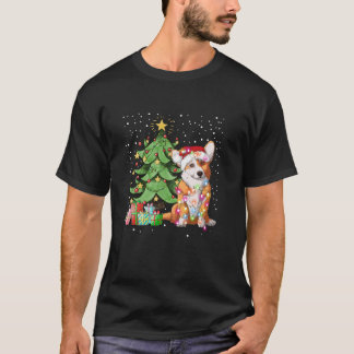 Weihnachtslicht Funny Corgi Dog Matching Family T-Shirt