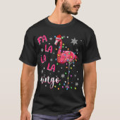 Weihnachtslicht Funny Xmas Weihnachtsmannmütze Fla T-Shirt (Vorderseite)