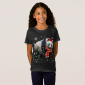 Weihnachtslicht Funny Xmas Weihnachtsmannmütze Pan T-Shirt (Vorne ganz)