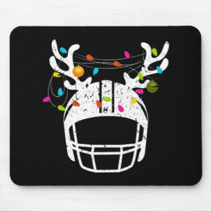 Weihnachtslicht Fußball Helm Spaß Weihnachten Mousepad