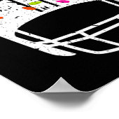 Weihnachtslicht Fußball Helm Spaß Weihnachten Poster (Ecke)