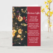 Weihnachtslicht - Gedicht Karte (Gelbe Blume)