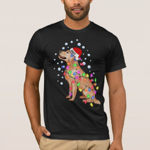 Weihnachtslicht Golden Retriever Hund Welpe T-Shirt