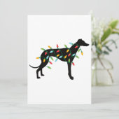 Weihnachtslicht Greyhound Niedliche Geschenke Dog  Feiertagskarte (Stehend Vorderseite)