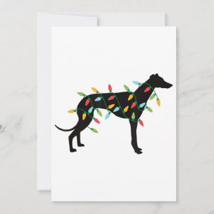 Weihnachtslicht Greyhound Niedliche Geschenke Dog  Feiertagskarte