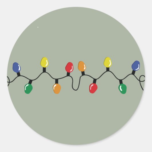 Weihnachtslicht Große Bullen Runder Aufkleber (Vorderseite)
