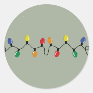 Weihnachtslicht Große Bullen Runder Aufkleber
