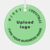 Weihnachtslicht Grüner Kreis Ornament Aus Glas (Vorderseite)