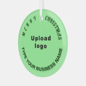 Weihnachtslicht Grüner Kreis Ornament Aus Glas (Vorderseite links)