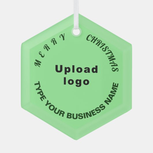 Weihnachtslicht Grünes Glas Ornament Aus Glas (Vorderseite)