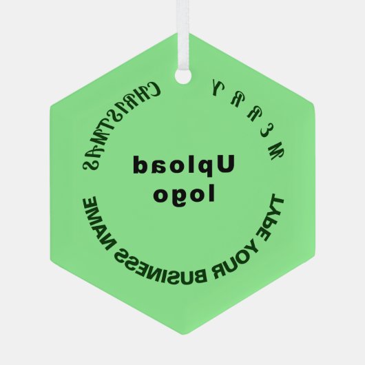 Weihnachtslicht Grünes Glas Ornament Aus Glas (Rückseite)