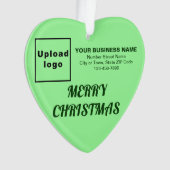 Weihnachtslicht Grünes Herz Akryllisch Ornament (Vorderseite)