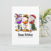 Weihnachtslicht Gruß Feiertagskarte (Stehend Vorderseite)