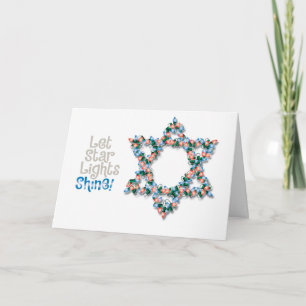 Weihnachtslicht-Hanukkka-Karte Feiertagskarte