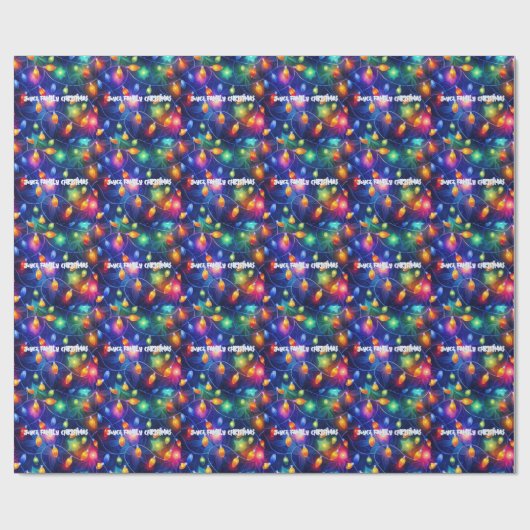 Weihnachtslicht Heller Urlaub Whimsical Merry Geschenkpapier (Flach)