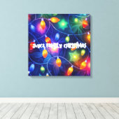 Weihnachtslicht Heller Urlaub Whimsical Merry Leinwanddruck (Insitu (Holzboden))