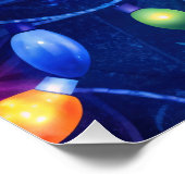 Weihnachtslicht Heller Urlaub Whimsical Merry Poster (Ecke)