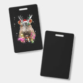 Weihnachtslicht Hippo Fiona Hippopotamus Lover Ausweis (Vorder- & Rückseite)